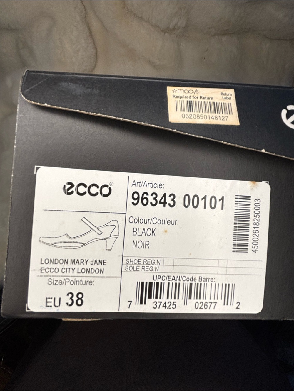 NWB ECCO London Mary Jane Women Black Leather Heels - Picture 10 of 11